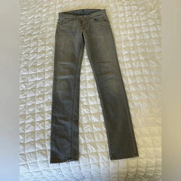 7 for All Mankind gray Roxanne denim - Picture 1 of 6